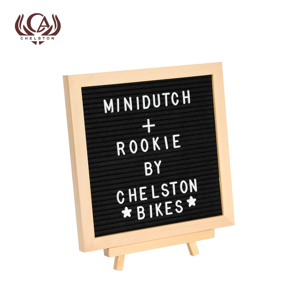 Chelston bikes - Felt Letter Board - 松木字母毛氈板-黑色-實木松木毛氈留言板x1,白色字母數字元號片x2,松木支架x1,字母收納袋x1