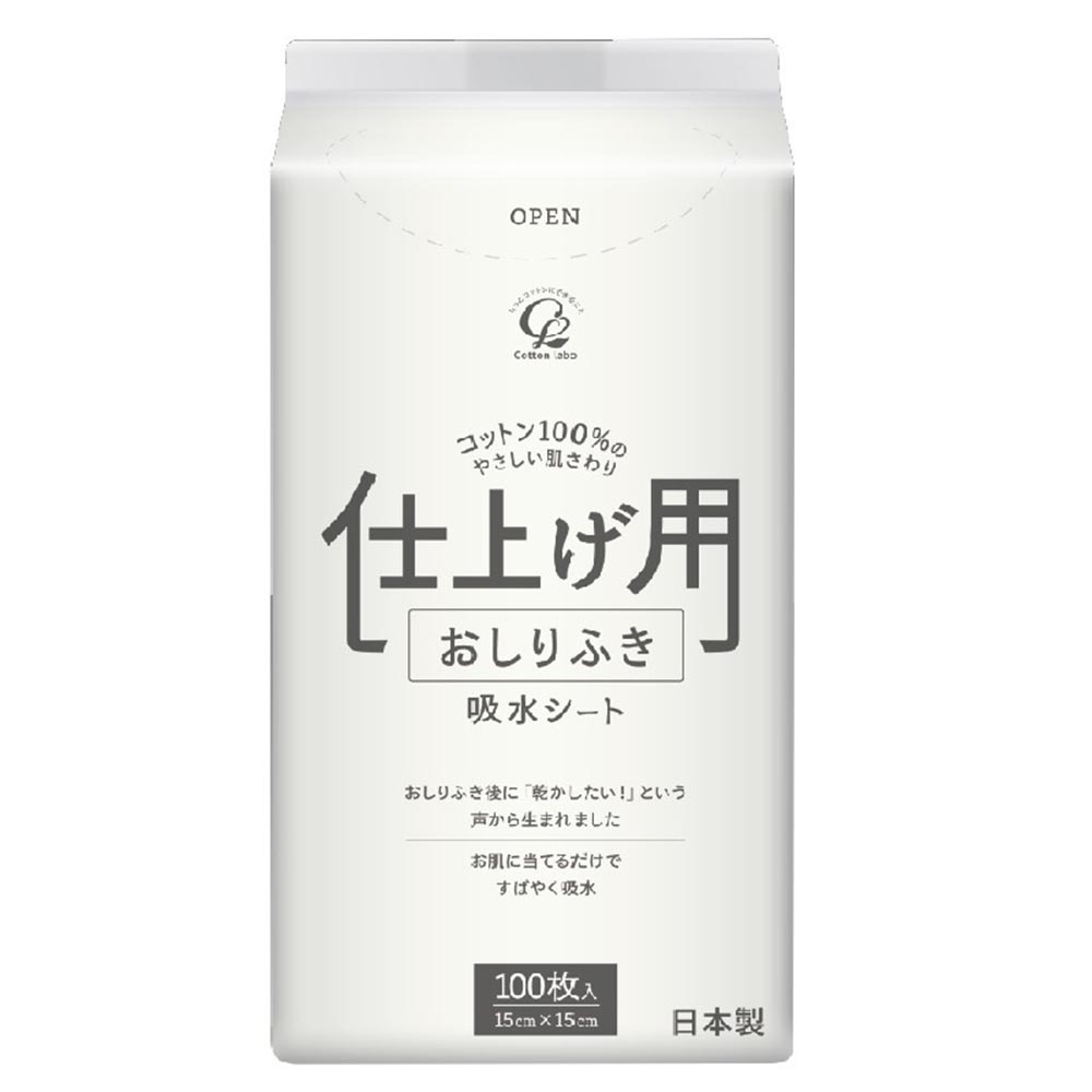 akachan honpo - 再次清潔用屁屁紙巾 100張-日本製