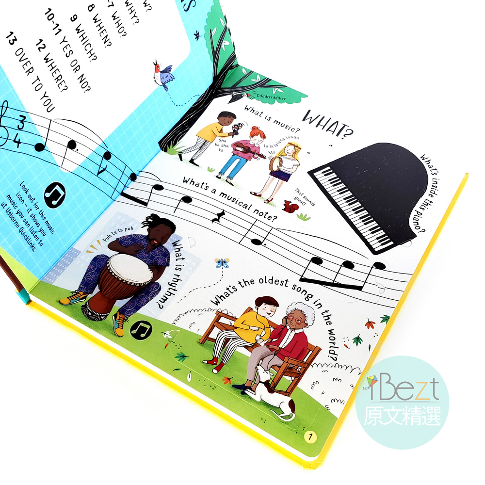 Lift-the-flap Questions and Answers About Music 音樂科普知識翻翻書