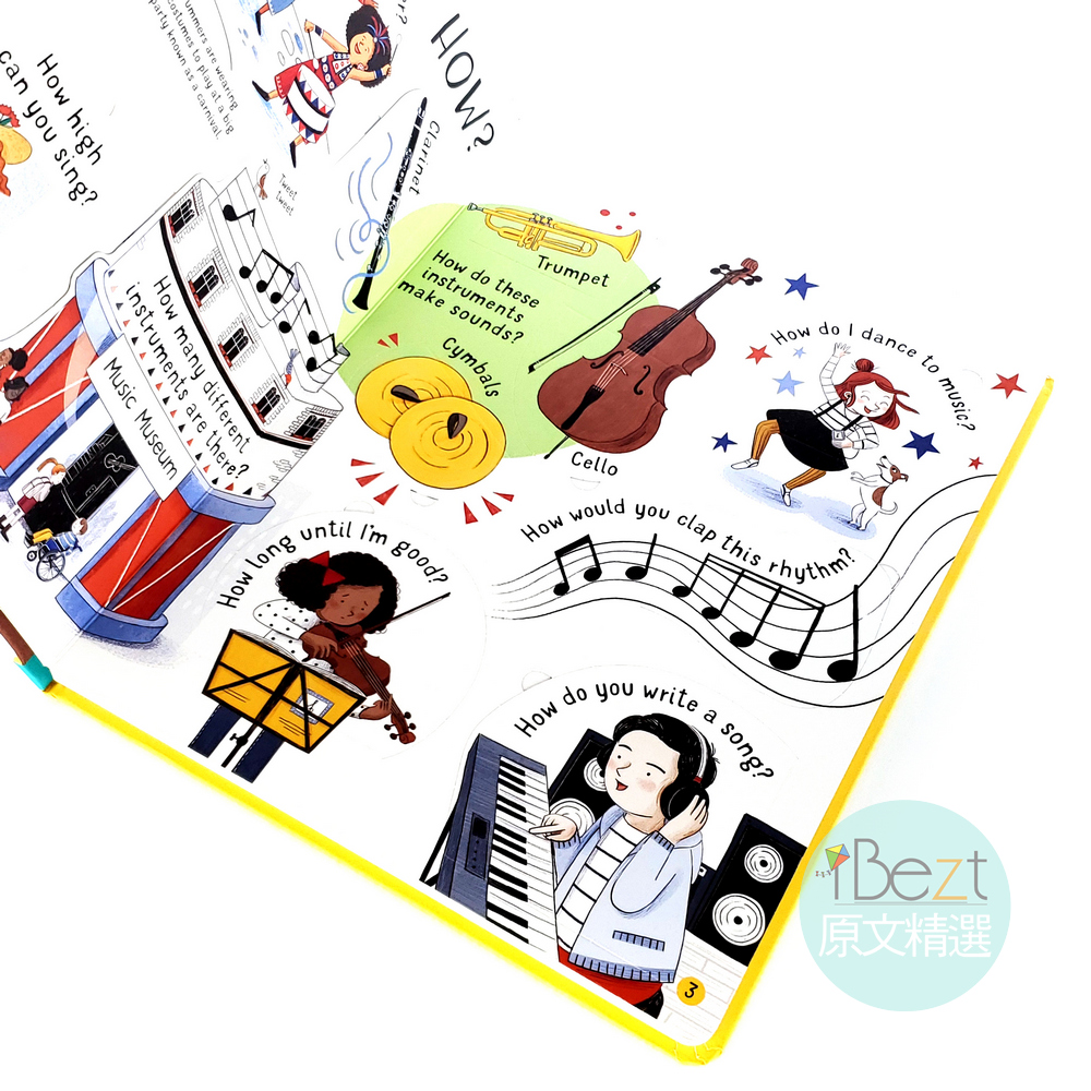 Lift-the-flap Questions and Answers About Music 音樂科普知識翻翻書