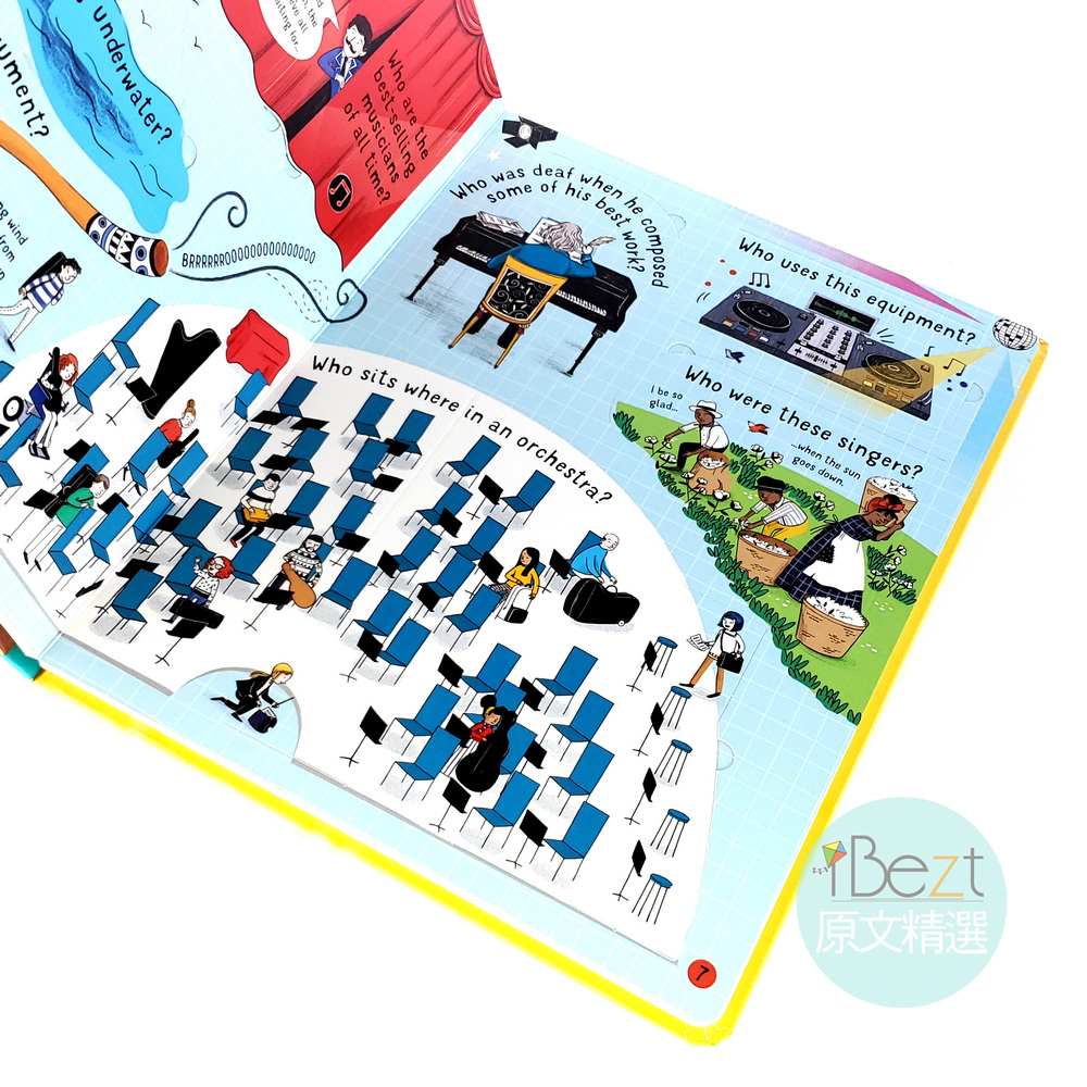 Lift-the-flap Questions and Answers About Music 音樂科普知識翻翻書