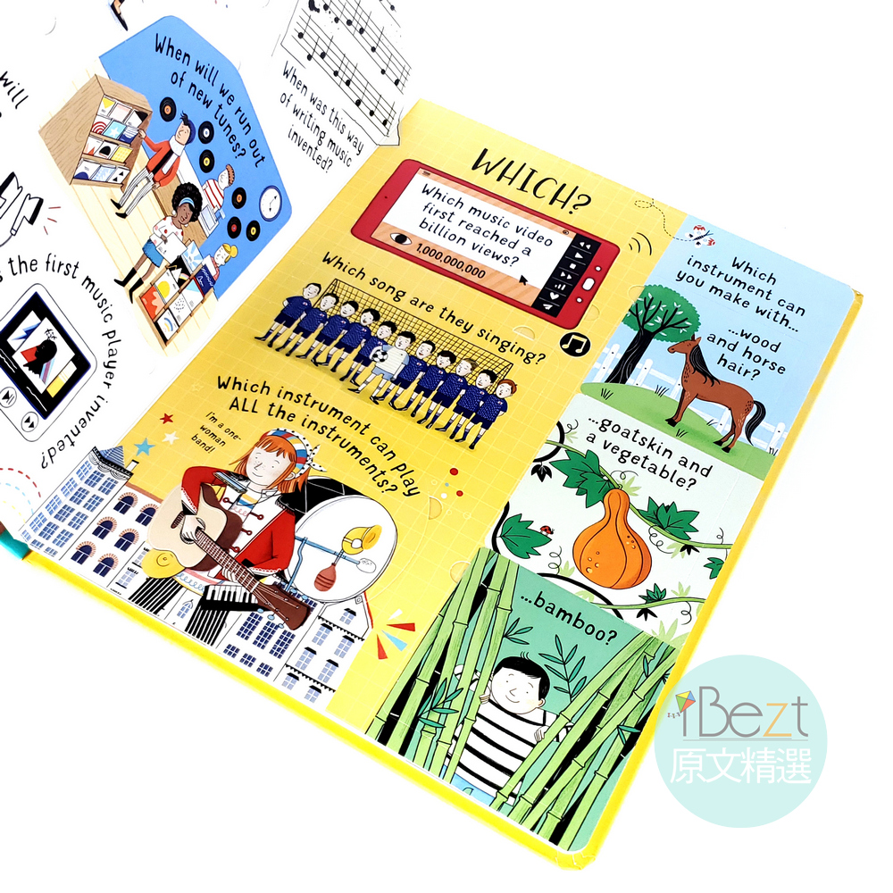 Lift-the-flap Questions and Answers About Music 音樂科普知識翻翻書