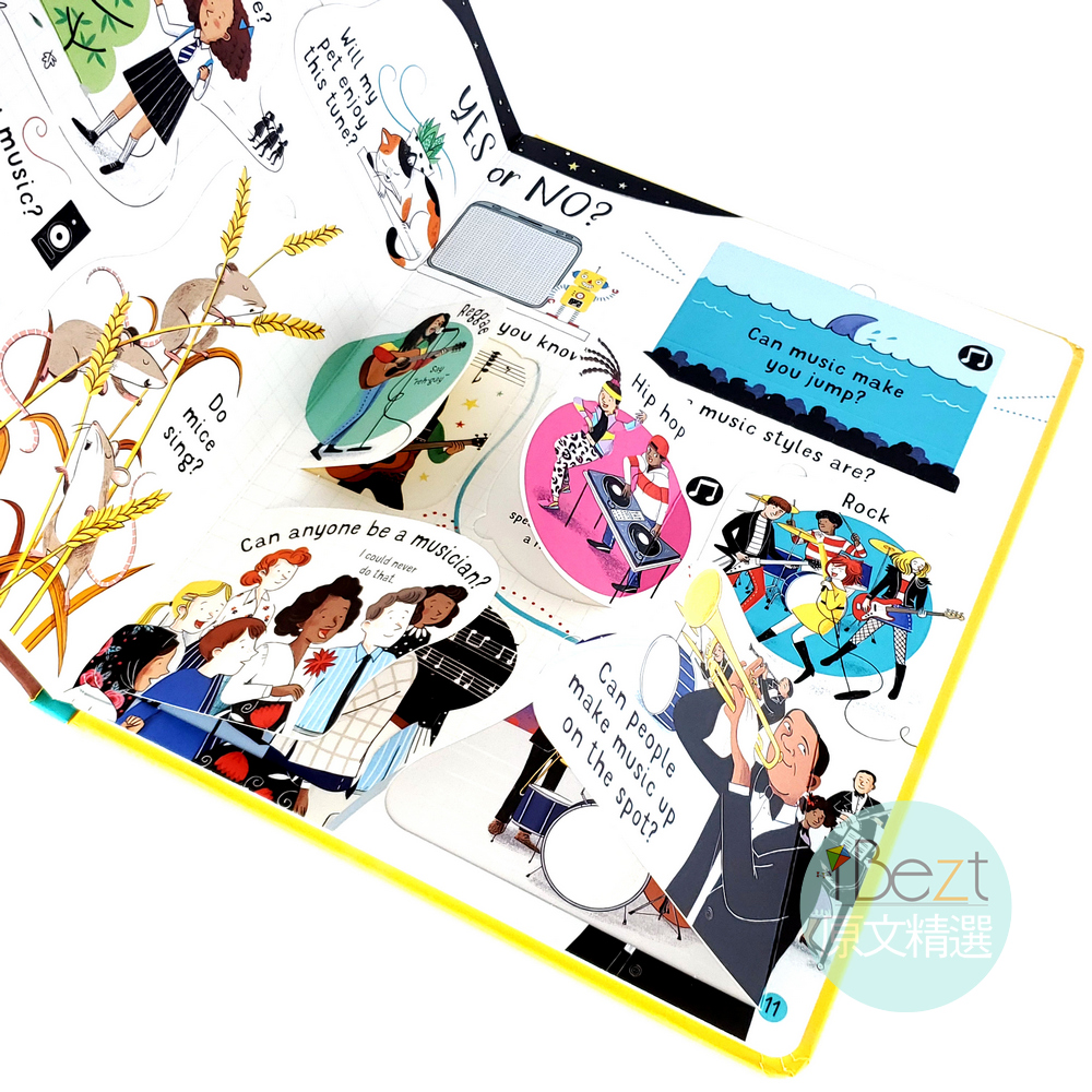 Lift-the-flap Questions and Answers About Music 音樂科普知識翻翻書