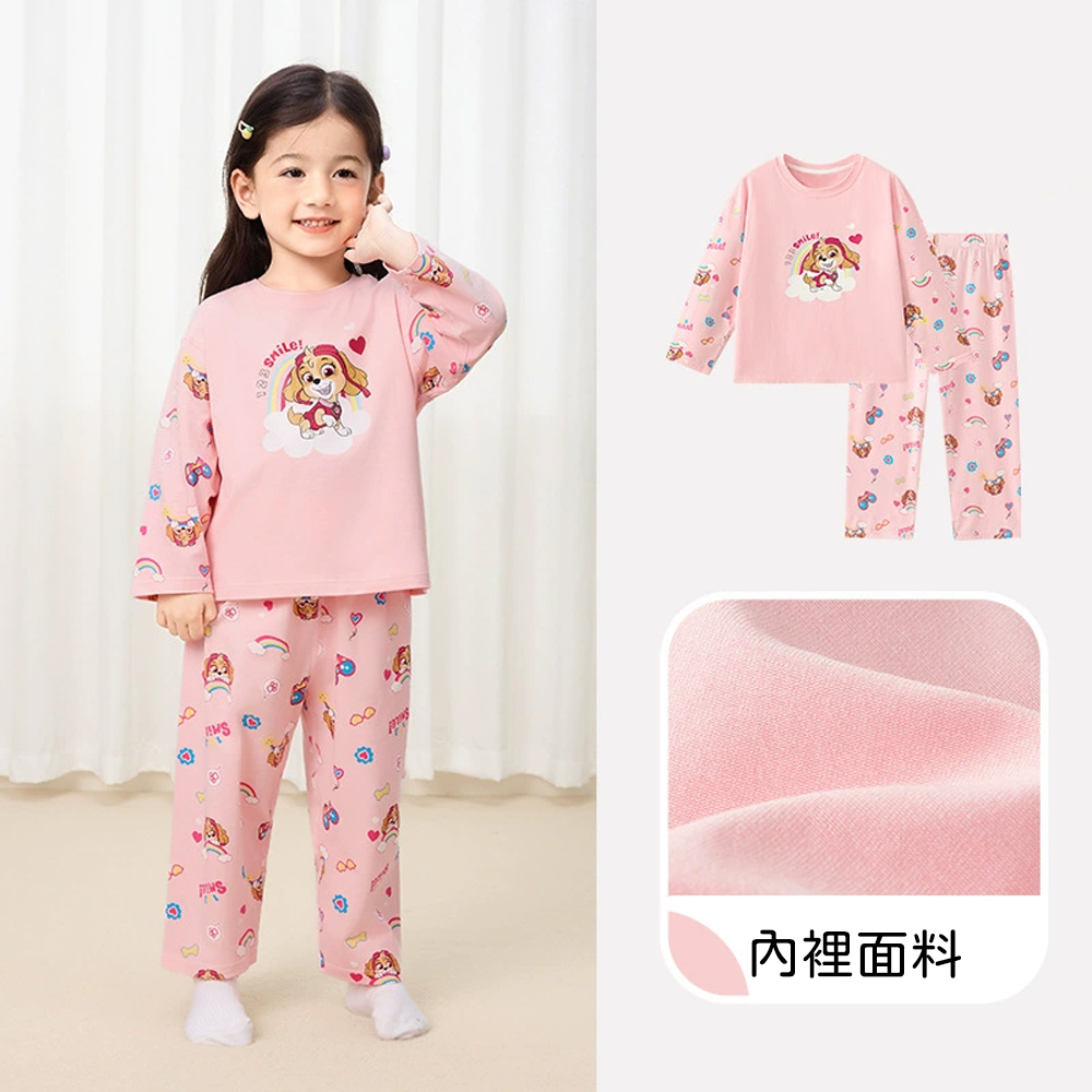 人氣卡通 - 卡通汪汪隊長袖家居服套裝-卡通人物天天-粉色