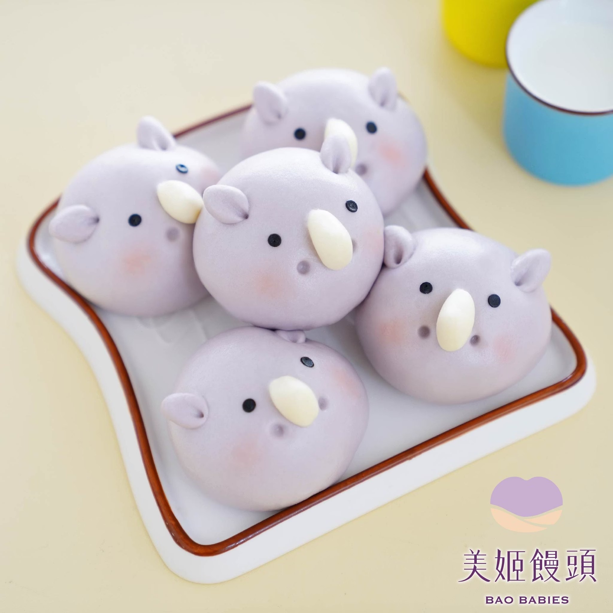 美姬饅頭 - 犀牛鮮乳造型芋泥包-50g*6入