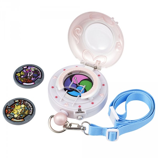 模擬活潑溫柔的文花所持有的懷錶型妖怪手錶，具有靈感力，戴上可愛的文花最適合的粉紅色吧！