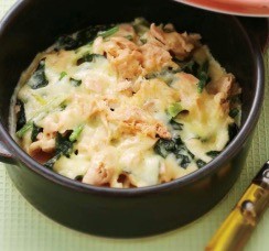 南瓜焗烤鮪魚波菜（1人份)