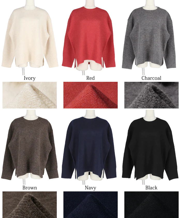 日本 COCA - 百搭舒膚柔軟針織毛衣-圓領-深可可