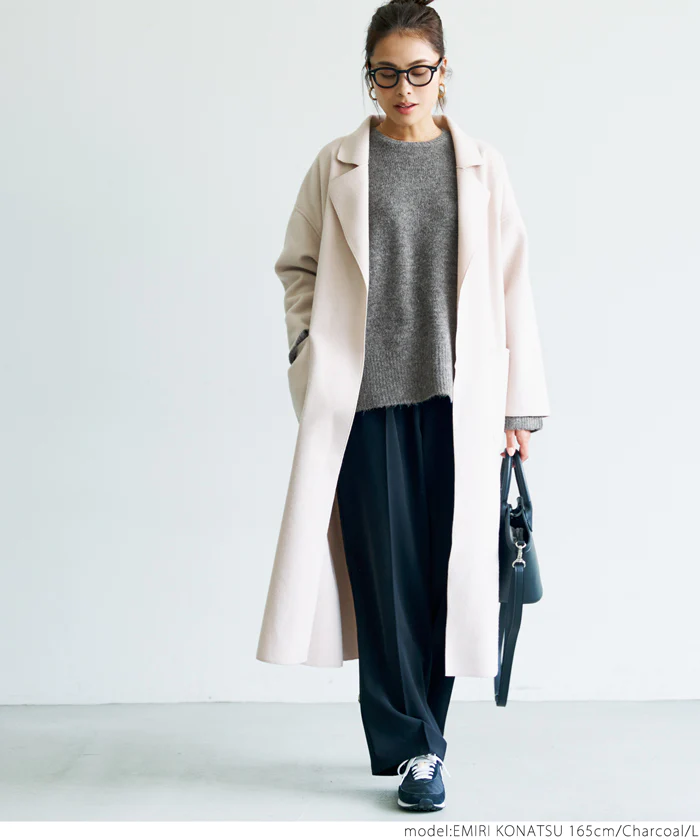 日本 COCA - 百搭舒膚柔軟針織毛衣-圓領-深可可