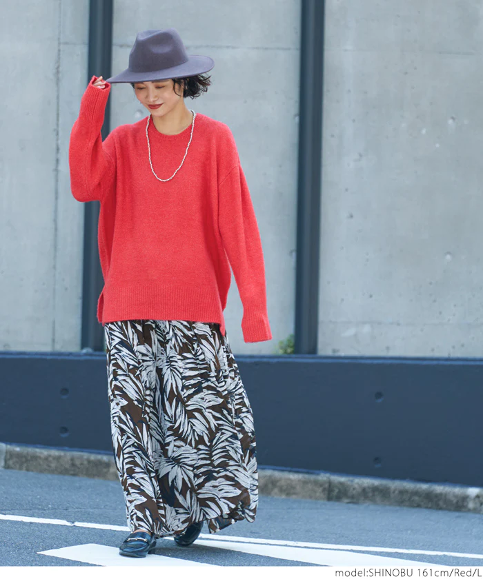 日本 COCA - 百搭舒膚柔軟針織毛衣-圓領-深可可