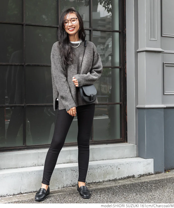 日本 COCA - 百搭舒膚柔軟針織毛衣-圓領-深可可