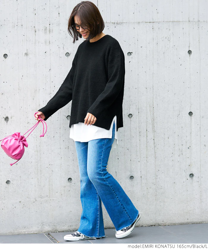 日本 COCA - 百搭舒膚柔軟針織毛衣-圓領-深可可