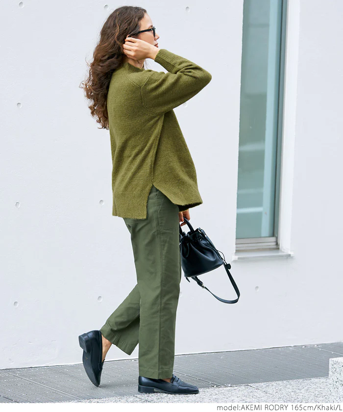 日本 COCA - 百搭舒膚柔軟針織毛衣-微立領-天空藍