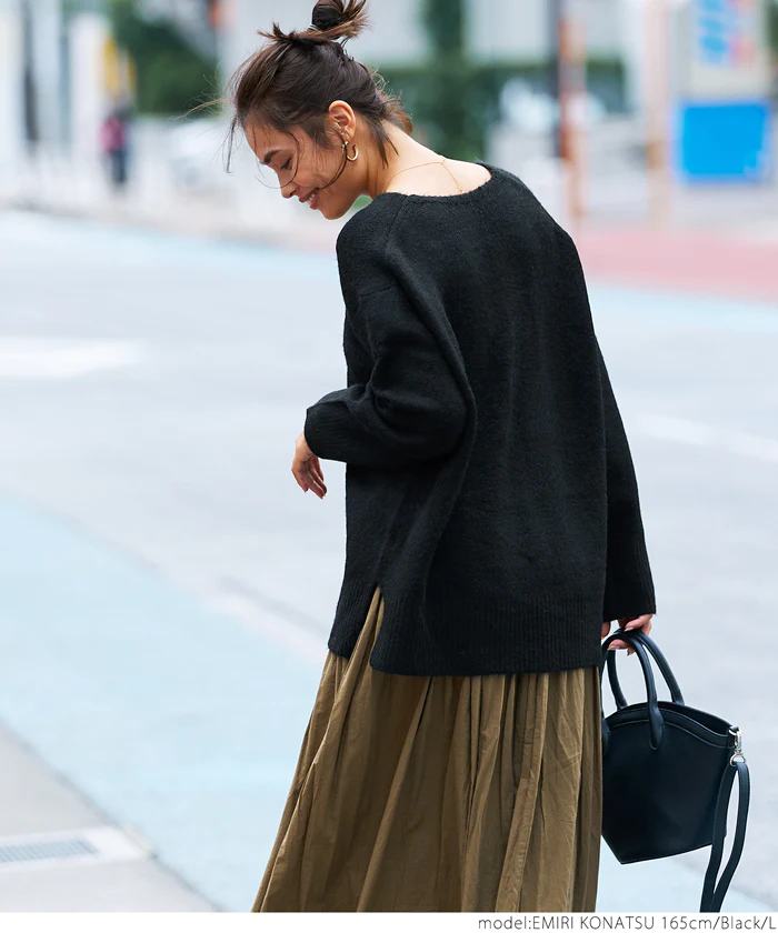 日本 COCA - 百搭舒膚柔軟針織毛衣-V領-淺黃綠