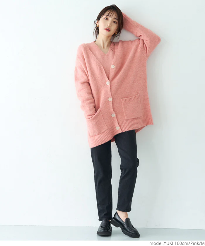 日本 COCA - 百搭舒膚柔軟針織毛衣-V領-淺黃綠