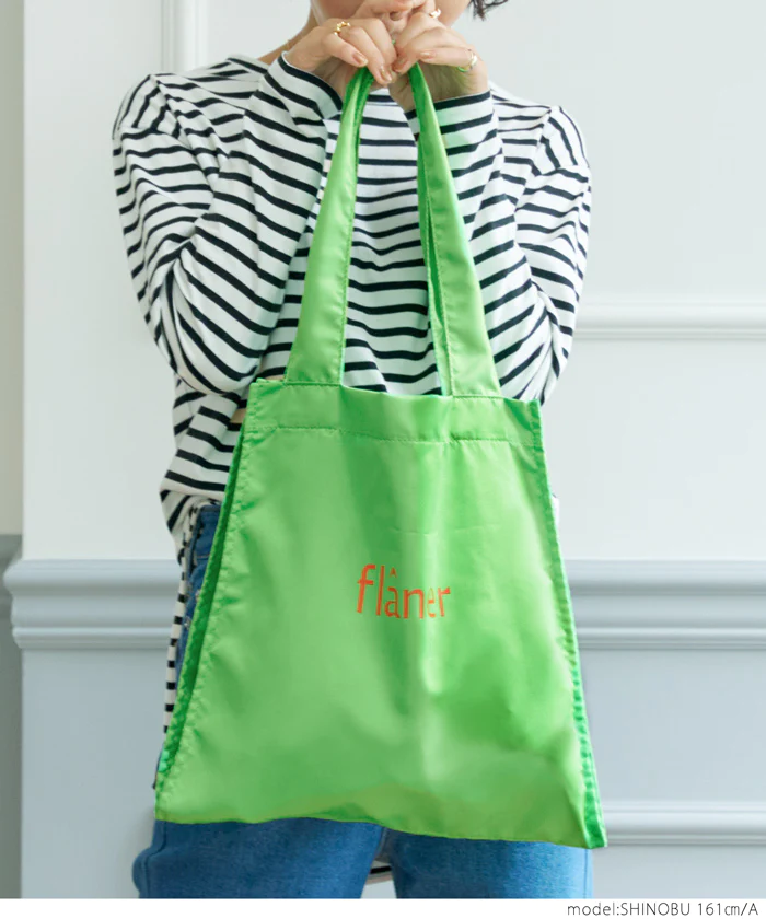 日本 COCA - 大容量三層肩背帆布袋-flaner-淺綠