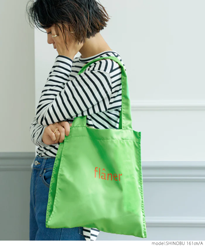 日本 COCA - 大容量三層肩背帆布袋-flaner-淺綠