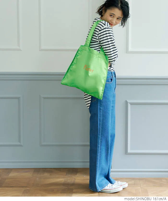 日本 COCA - 大容量三層肩背帆布袋-flaner-淺綠