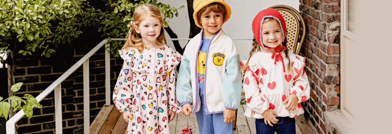 韓國 HEJMINI - 可愛小兔格紋長版連身裙-珊瑚