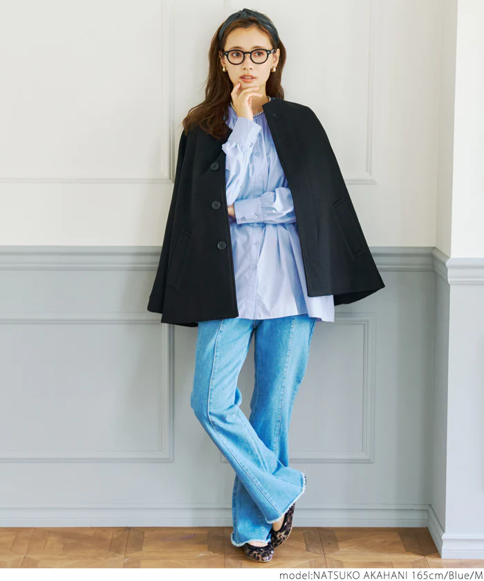 日本 COCA - 她很漂亮寬鬆泡泡袖襯衫-白