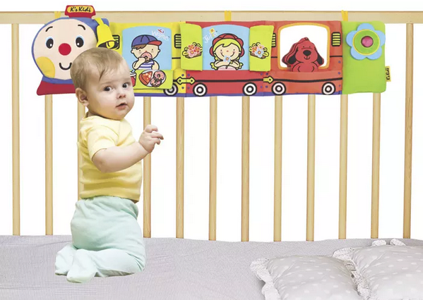 【​美國 K's Kids】幼兒布書/火車造型床圍組 ♫ 啟發小月齡寶寶多重感官(新品加入！)