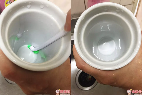 不管杯子是淺是深，都能把底部污垢刷乾淨囉！
