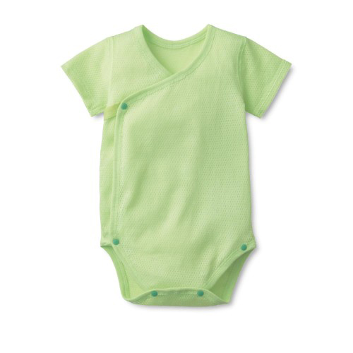 ❤ 短袖左開襟洞洞包屁衣