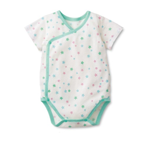 ❤ 短袖左開襟洞洞包屁衣