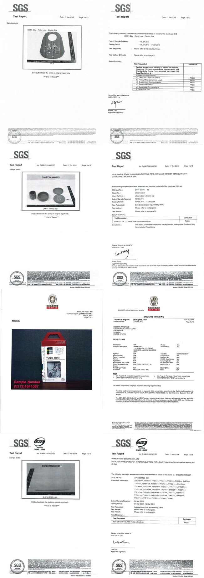 Modern Twist 餐具系列主動提供安全檢驗證明給大家