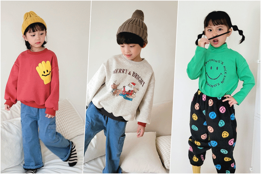 韓國 Peanuts House - SWEET兔條紋澎澎長袖上衣-黑