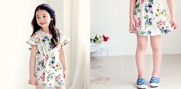 飛飛袖清爽感連身洋裝