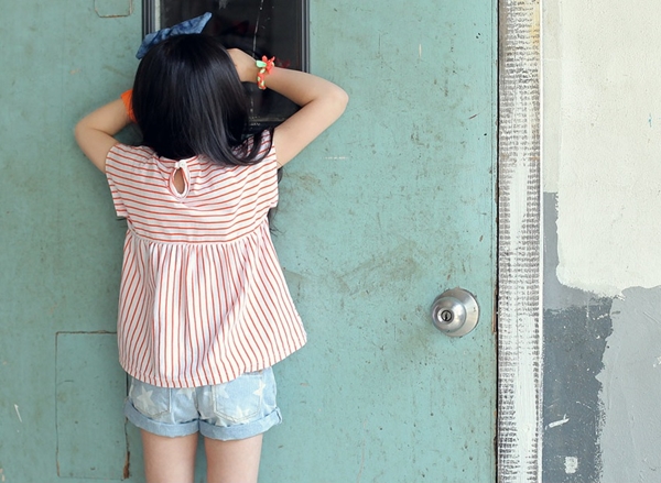 亮眼橘立體星星上衣