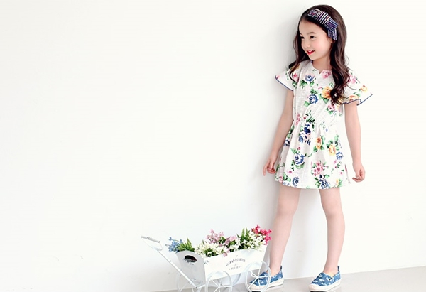 飛飛袖清爽感連身洋裝