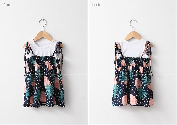 涼爽夏日的水果圖案巧妙搭配點點,碰撞出活潑朝氣與俏皮感!