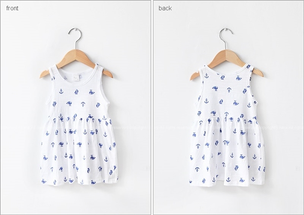 鯨魚、船錨、帆船的圖樣與經典的藍白搭配