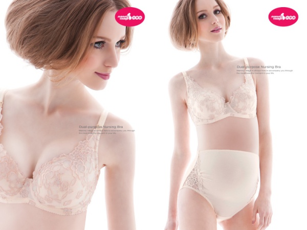  六甲村 3/4 罩哺乳胸罩