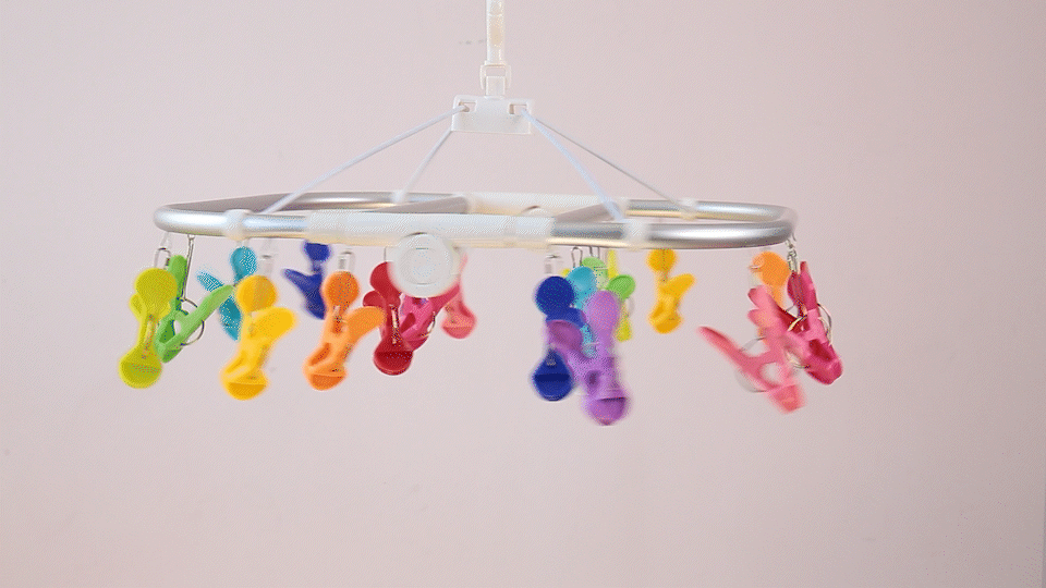 日本代購 - 熱銷定番 SUNNY系列彩虹可折疊衣架-20小夾組 (38×35×33cm)