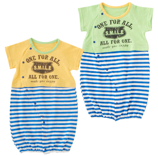 條紋短袖連身衣