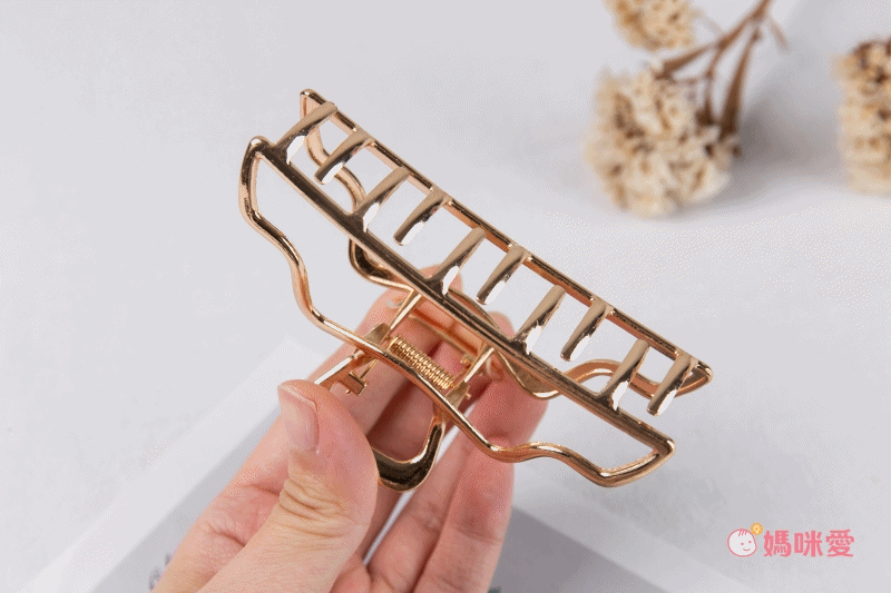 日本 Lattice - 法式簡約金屬一字夾-金